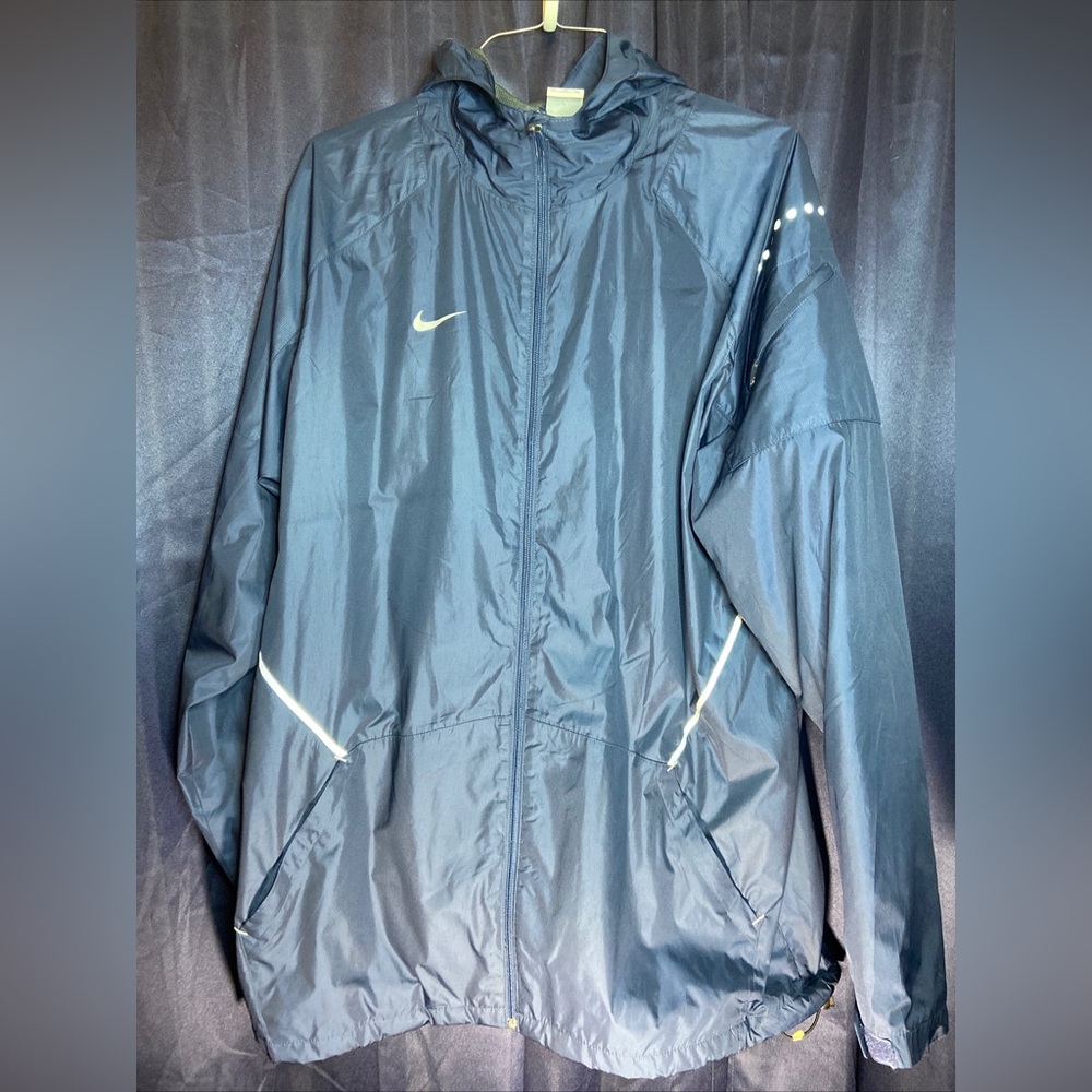 Nike Storm-Fit Hooded Jacket Running Red Jacket Athlete 378247-419 SZ XLT BLUE